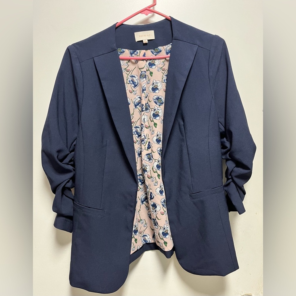 Skies are blue Women's Casual Blazer Open Front Long Sleeve